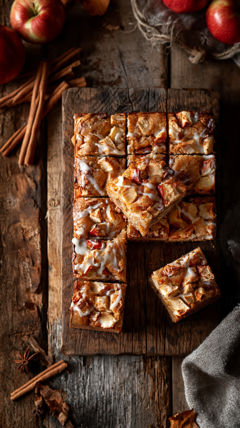 Apple Cider Blondies with Brown Butter Glaze