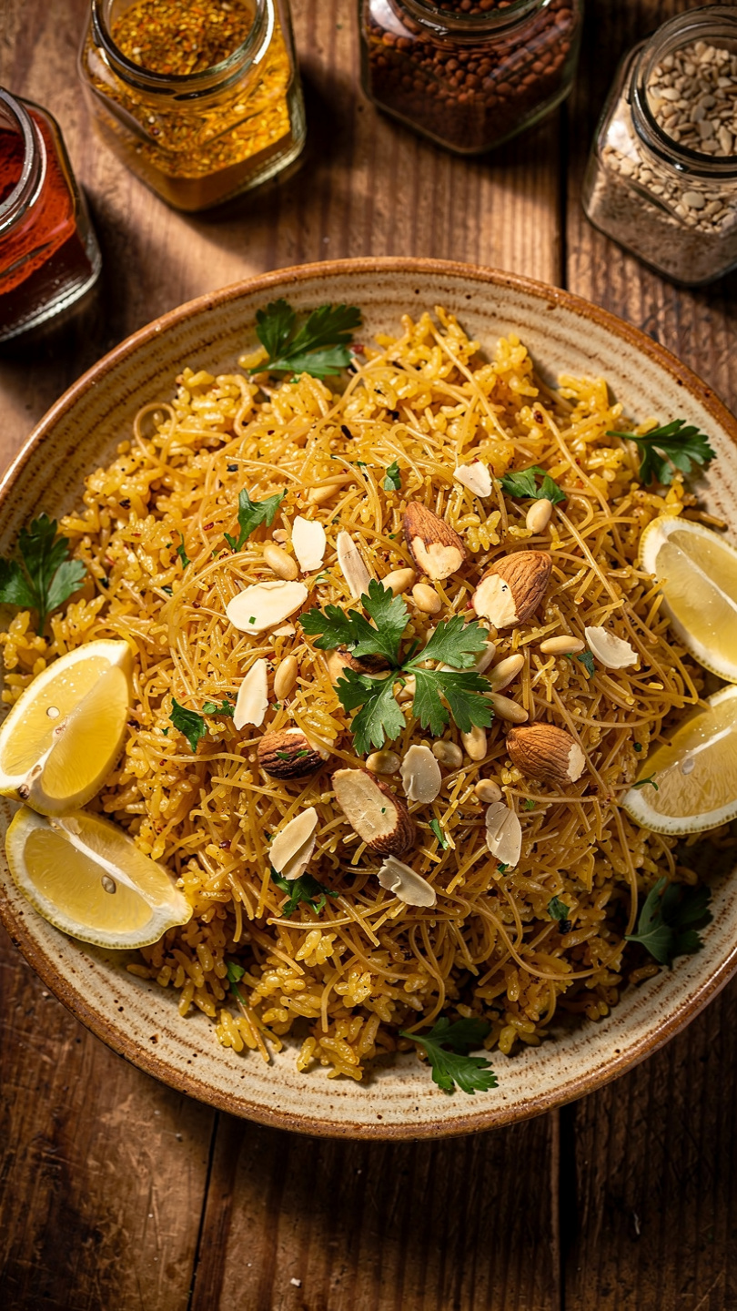 Lebanese Rice with Vermicelli and Toasted Pine Nuts